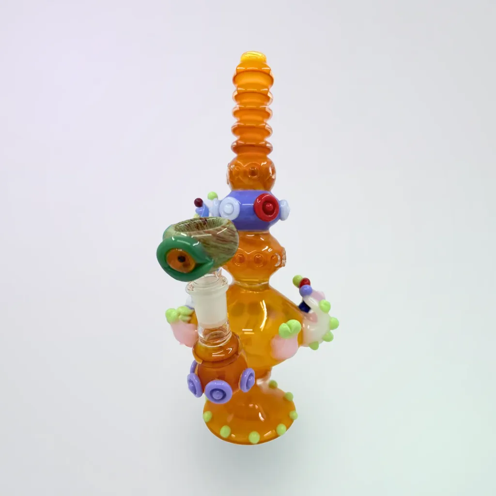 One-of-One Handcrafted Color-Worked Glass Rig - #1126 - Image 1