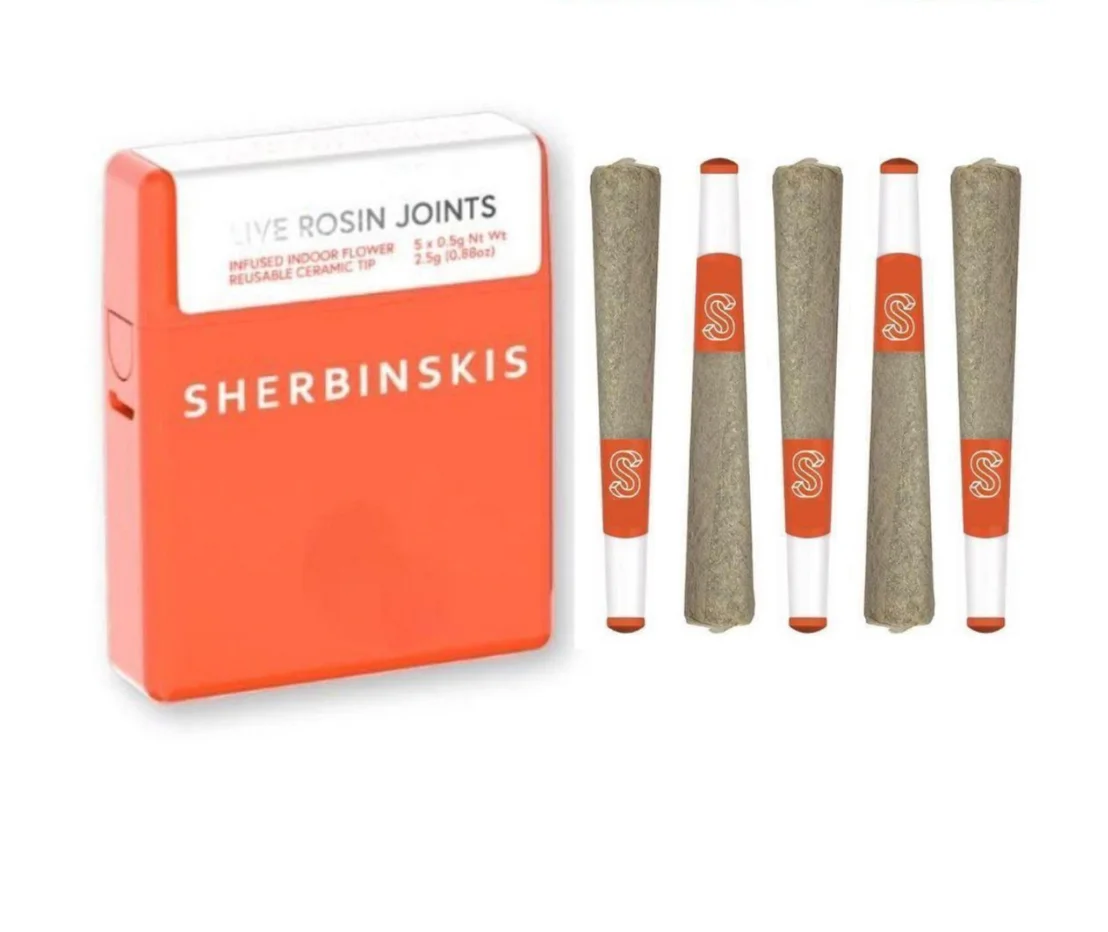 Live Rosin + Diamond Infused Joints - 5 J's x 0.5g ea