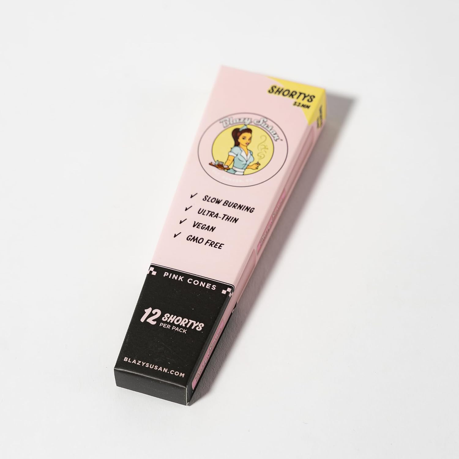 Blazy Susan Pink Cones - 53mm Shortys - 12 Count 