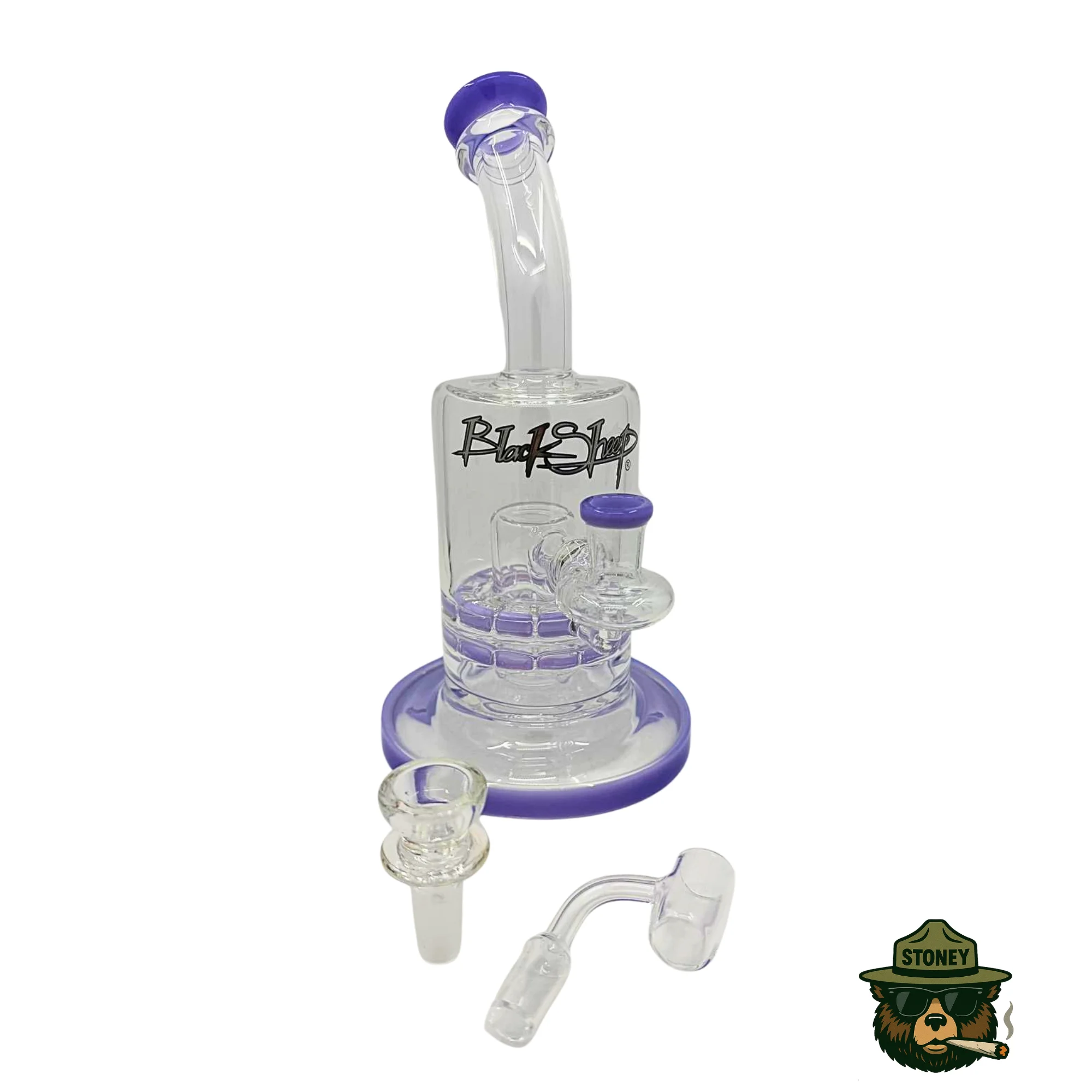 Handcrafted Black Sheep Glass Water Pipe 10” - #1140 - Image 1