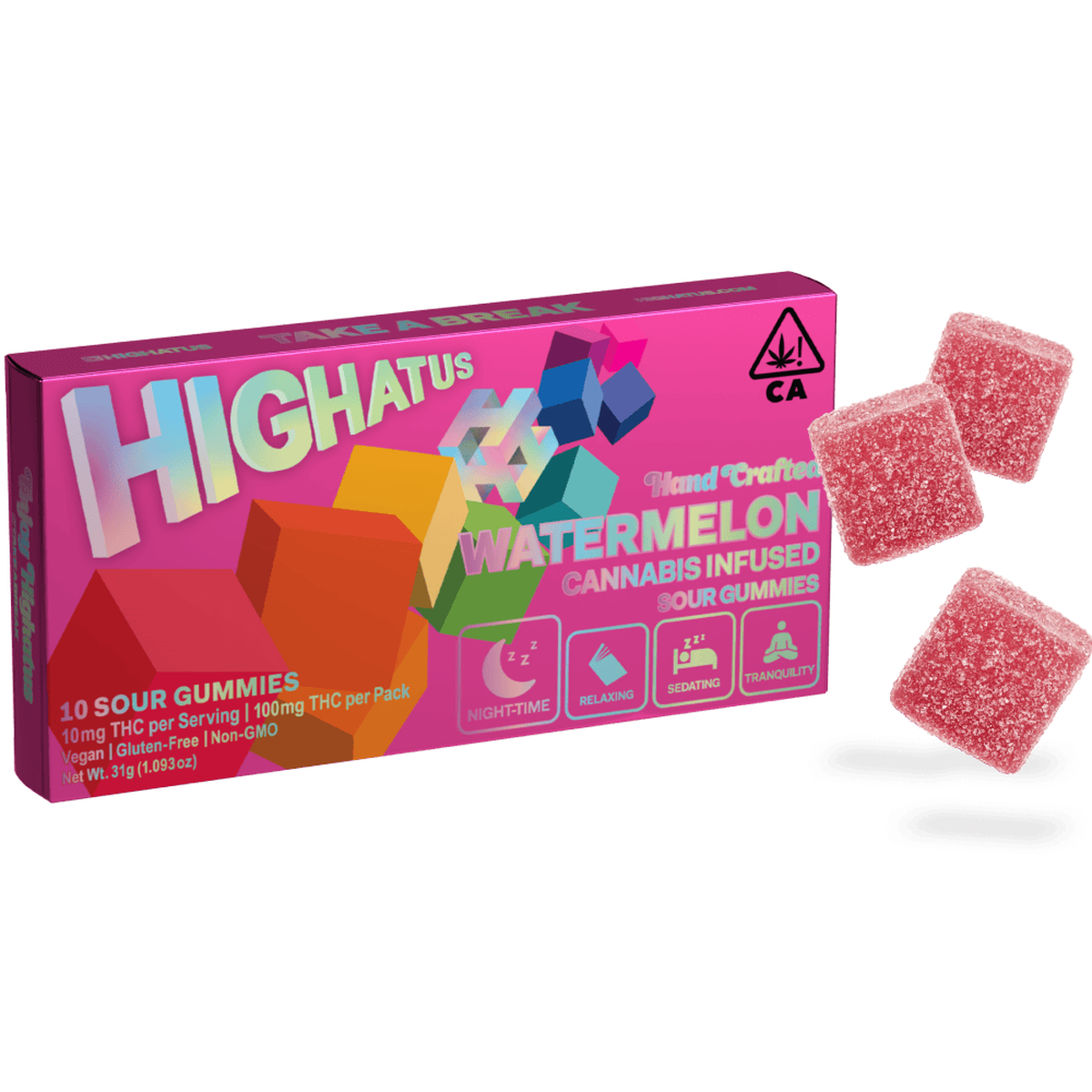 CBX Highatus Sour 100mg THC Gummies - Image 1