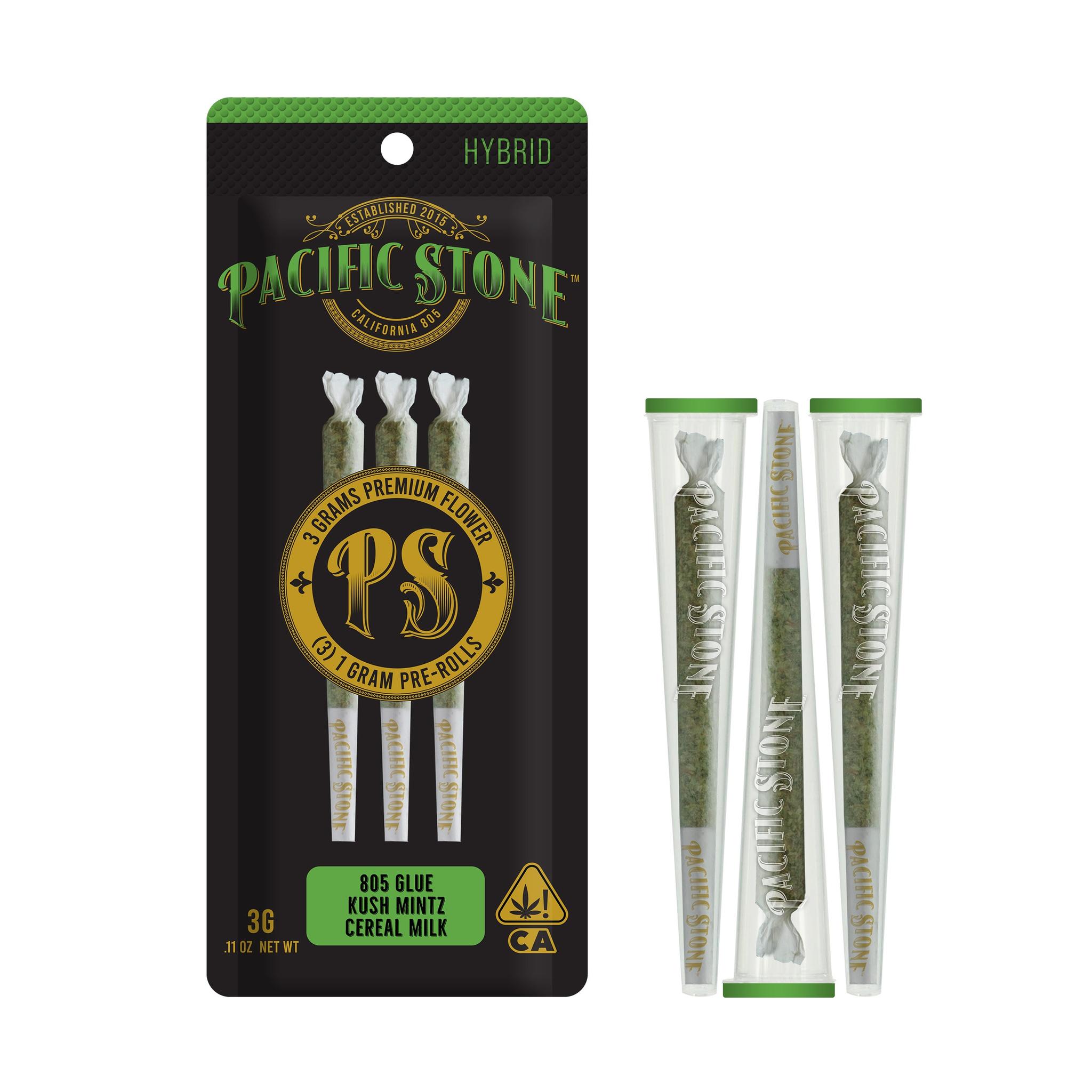 PACIFIC STONE 3g Variety 3-Pack Pre-Rolls